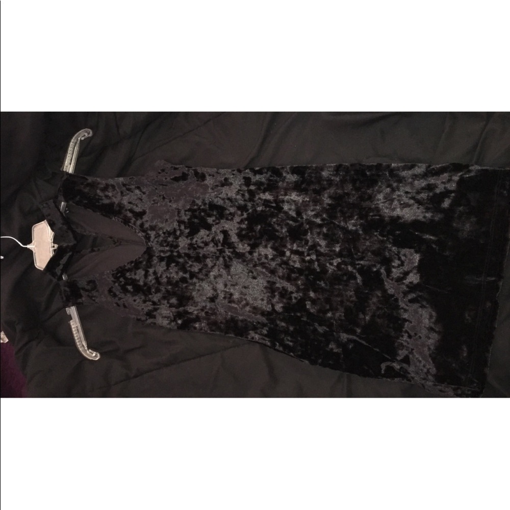 Black Velvet Mini Dress